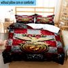 Set Biancheria da Letto Stampato 3 Pezzi Club di Calcio Benfica Chiusura Copripiumino Include 1 Copripiumino & 2 Federe Set Biancheria da Letto Decorazioni per la Casa Regali