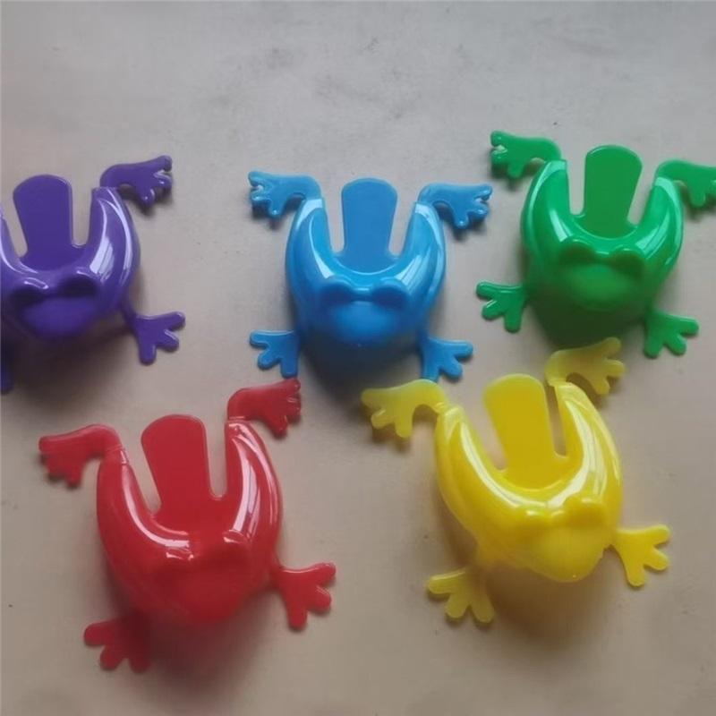 5Pcs Press Jumping Frog Toys, Classic Nostalgic Bouncing Frog, Kids Stress Relief Interactive Puzzle Toys