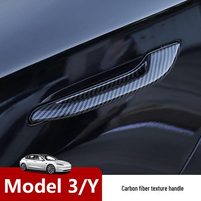 Modifica Antigelo Maniglia Porta in Fibra di Carbonio per Tesla Model 3/Y Veicoli Retrofittati