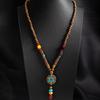 Tibetan Ethnic Sweater Chain Zen Bodhi Necklace: Unisex Retro Scenic Accessory