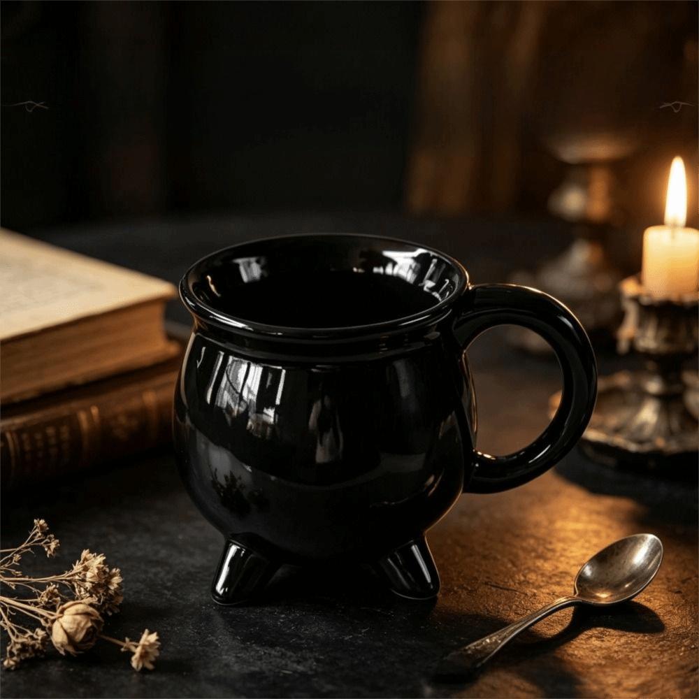 400ml Capacity Halloween Mug Anti-scald Handle Wizard Magic Jar Mug Afternoon Tea