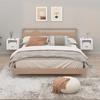 816885 vidaXL Wall-Mounted Bedside Tables 2 Pcs High Gloss White 50x36x40 Cm