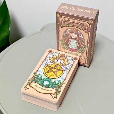 10,3*6 cm Joyful Journey Tarot Rider-Waite System Cartoon Cute Tarot Deck 79 szt. kart (zawiera 1 kartę specjalną)