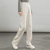 Fanzhen Women's High-Waisted Draped Wide-Leg Suit Pants