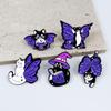 Funny Cartoon Butterfly Wing Cat Brooch: Versatile Metal Animal Badge with Drip Oil for Backpack Accessory
