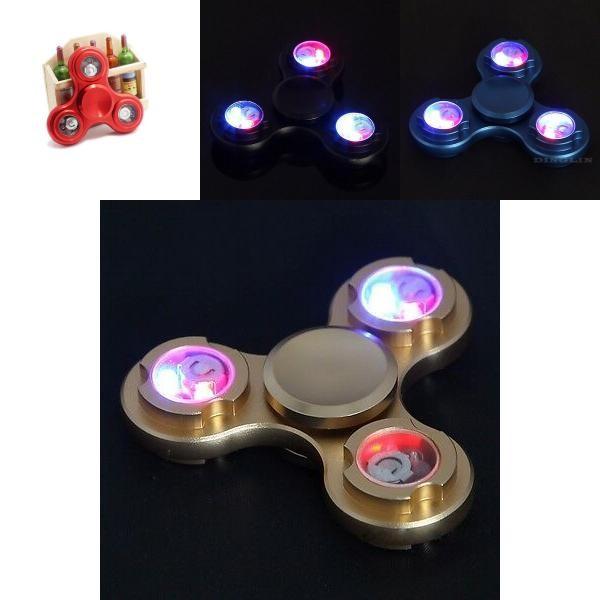 Premium Quality Led Light-up Flashing Fidget Tri-spinner For Anxiety And Stress Relief