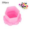 200Pcs Tattoo Ink Cups Honeycomb Shape Pigment Holder Cups Permanent Makeup Supplies Pink