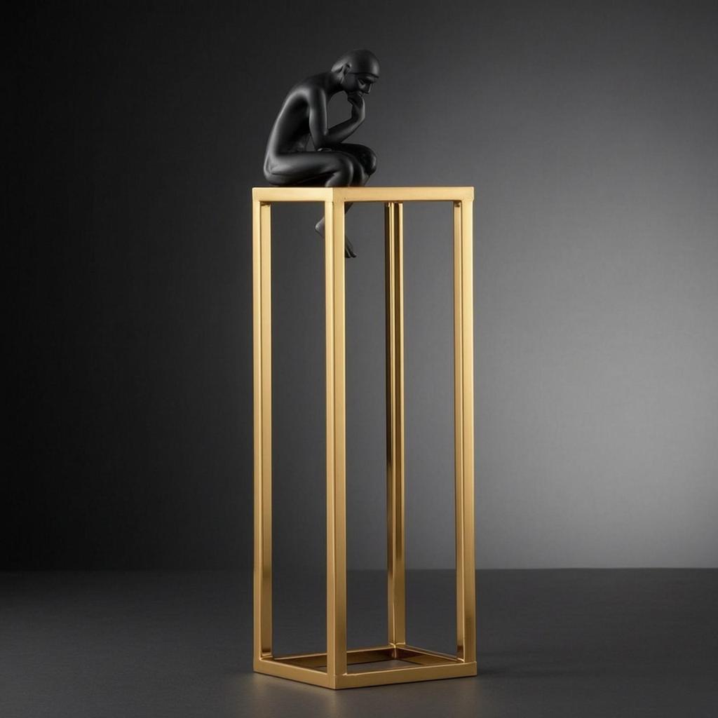 Thinker Figurine Elegant Decor Introspective for Study