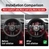 Suitable for Porsche Perforated Leather Matte Carbon Fiber Texture Steering Wheel Cover Cayenne Macan 911 Panamera 718 Taycan