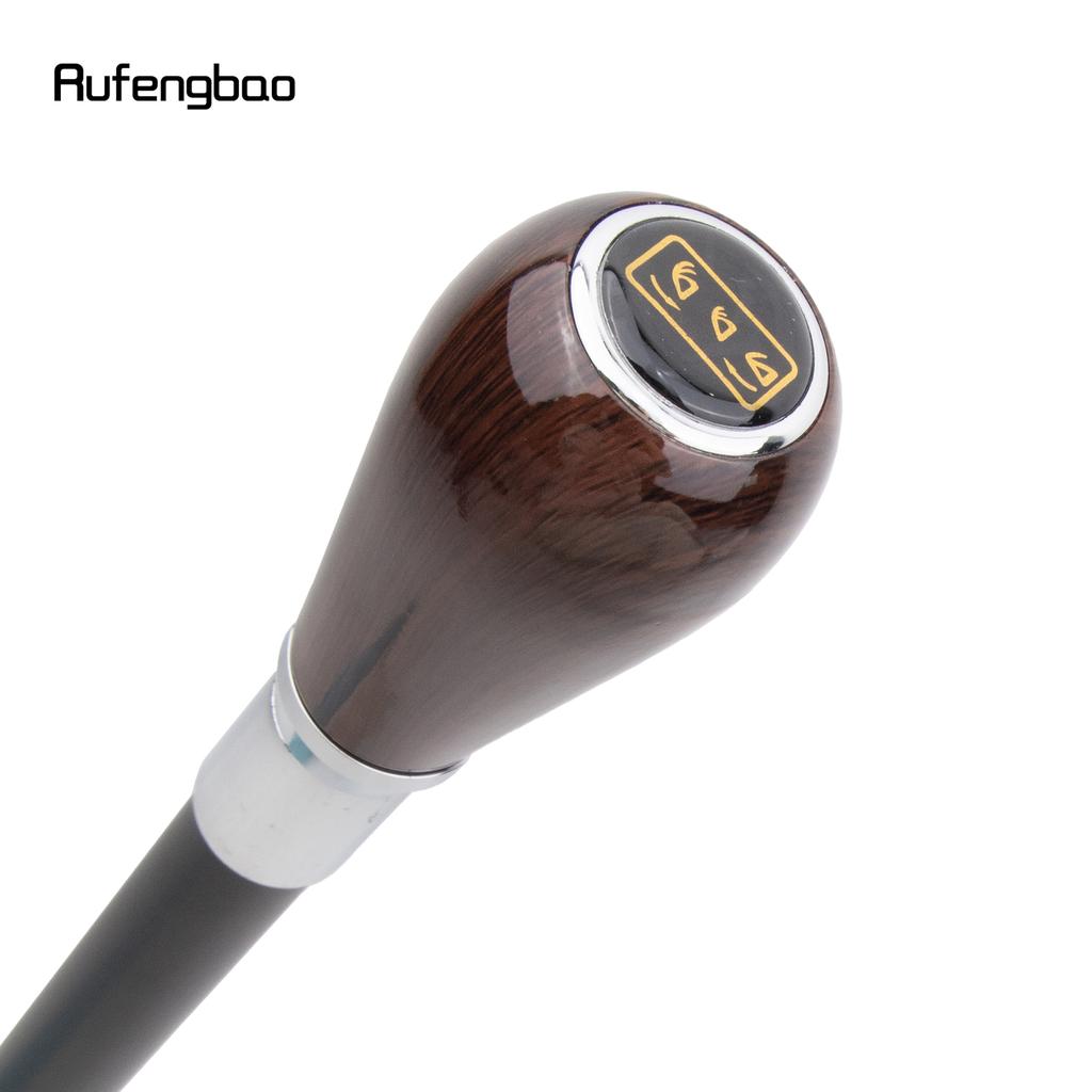 Brauner Holz-Schalthebel, luxuriöser, modischer Gehstock, dekorativer Stock, Gentleman, eleganter Cosplay-Gehstock, Knauf, Crosier, 92 cm