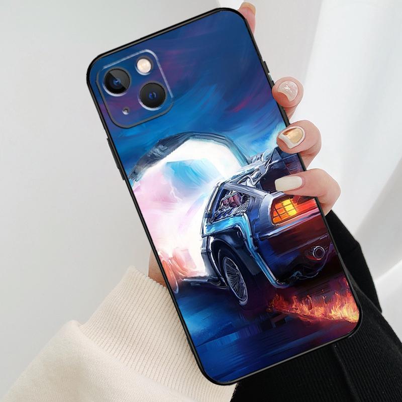 Back To The Future Time Machine Phone Case For iPhone 17 Pro Max 16 15 11 13 12 14 Pro Max mini 15 16 Plus 16e 17 Air Cover