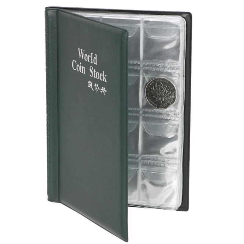Coin Wallet Album, Mini Coin Organiser, Coin Collection, 120 Compartment Coin Collection Protector, Commemorative Coin Booklet