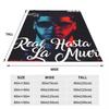 AA Anuel Blanket Horror Real Hasta La Muerte Travelling Flannel Throw Blanket Warm Soft Couch Chair Design Bedspread Gift