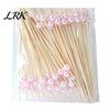 Food-safe Disposable Picks 100PCS Fruit Tags, Pearl Decor Bamboo Sticks, Sharp Tip Tags Luxury Style Skewers, for Cocktails Dessert Cakes Afternoon