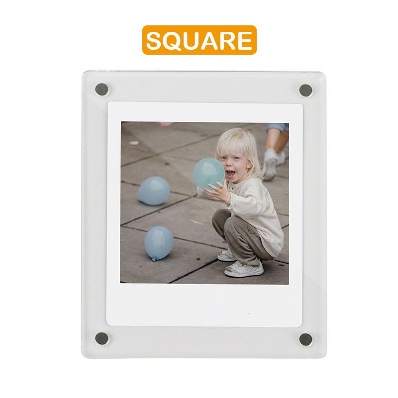 [Film Lab] Transparent Magnetic Photo Frame Fridge Magnet for Instax Mini SQ Wide Polaroid Photo CAC73