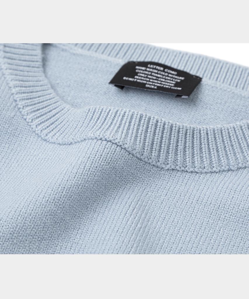 LETTERCOMO Essential Daily Round Knit Sky Blue
