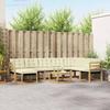 Outdoor Sofa Set with Cushions 9 pcs White and Cream