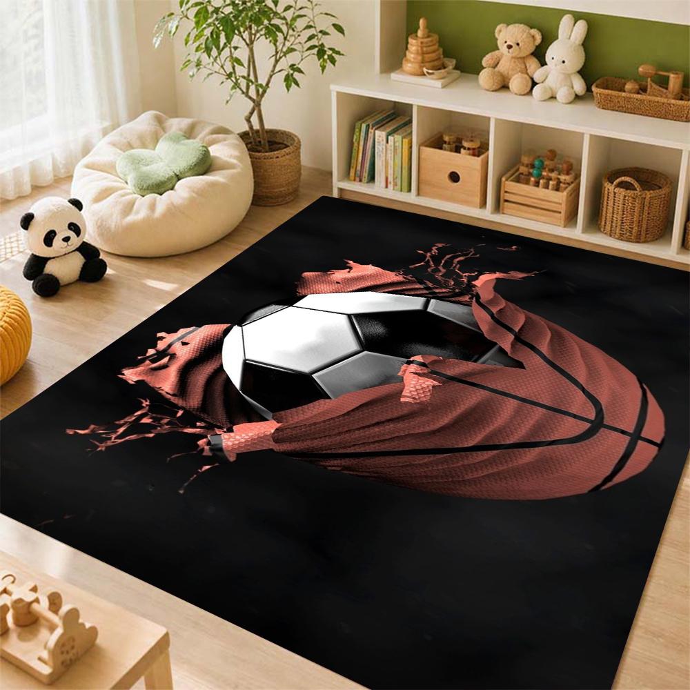 Football Game Patterned Rug Allseason Carpet For Bathroom Kitchen Home Decor New Year Gift