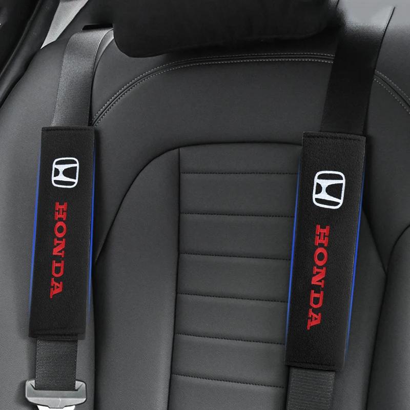 2025 Car New Honda Car Seat Belt Cotton Safety Belt Shoulder Protector Cover Car Accessories  For Honda Civci CRV Accord Mugen F