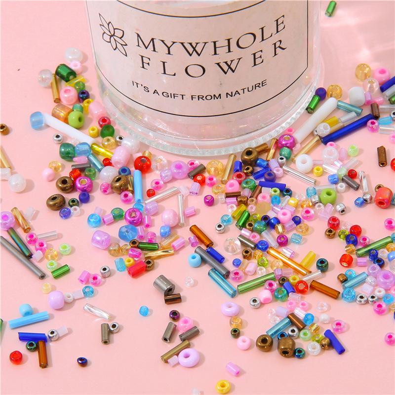 Handicrafts Material Fashion DIY Jewelry Accessories for Necklace Bracelet Making Glass About 1000pcs Multi-style Mixed Bead 30g/pack Beads