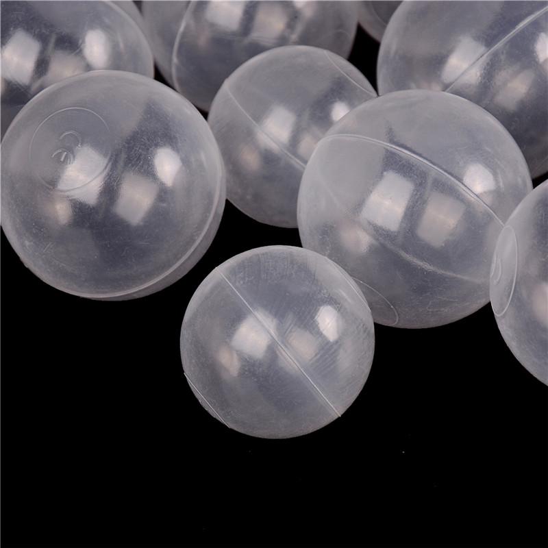 50pcs/lot Baby Safety Transparent White Plastic Pool Ocean Balls Funny Toys