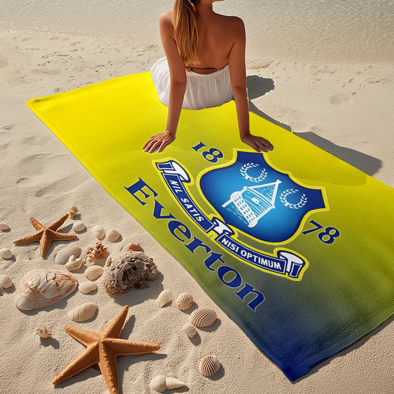 1PC Everton Football Club Crest Beach Towel - Soft,  Absorbent Microfiber, Lightweight, Ideal for The Beach, Parties, Travel, Camping fan gifts