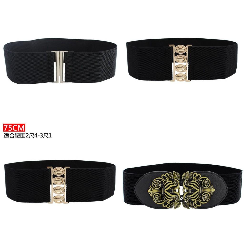 Stylish Women's Black Elastic Waist Belt For Dresses And Coats Perfect For All Seasons