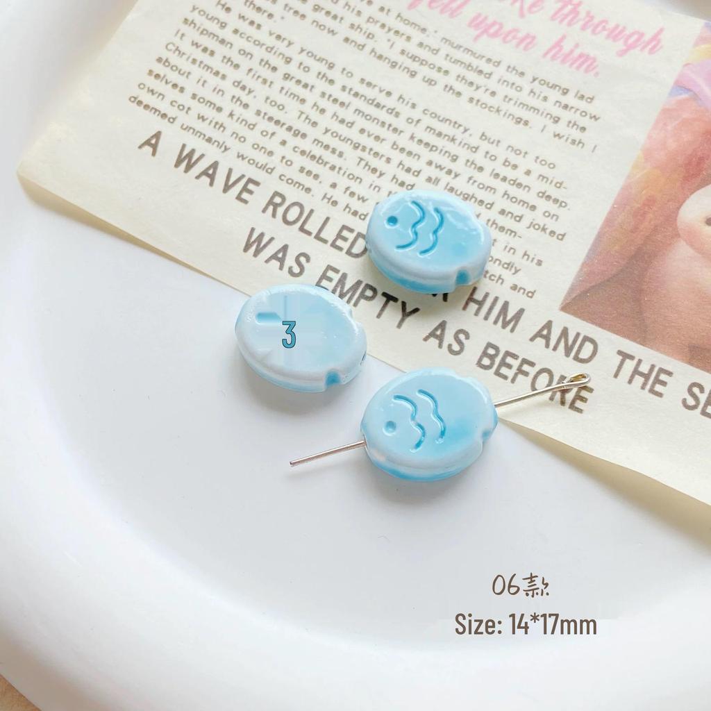 Colorful Ceramic Fish Beads for DIY Jewelry Making