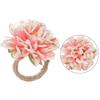 4pcs with Rope Napkin Rings Artificial Flower Chrysanthemum Rings  Festival Wedding Thanksgiving