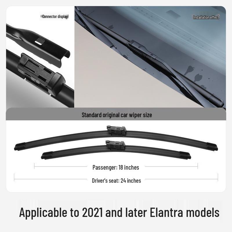 

Бескаркасная щетка стеклоочистителя Hyundai Elantra 2021 седьмого поколения (21 Резиновая полоса) Other Models Passenger (Specify Model & Year)