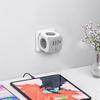 Wall Socket Extender with 3 AC Outlets 3 USB Ports And1 Type C 7-in-1 EU Plug Charger On/Off Switch for Home