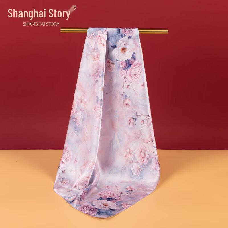 Shanghai Story 100% Mulberry Silk Square Scarf