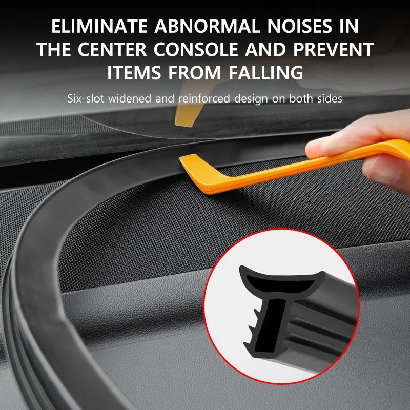 Car Door Seal Strip for Tesla Model Y Juniper Model 3 Highland 2025 Front and Rear Door Waterproof Rubber Noise Reduction Part Heat Shields 2