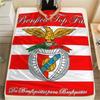 Benfica LOGO Flanelová deka, Vysoká kvalita, Pohodlná pro všechna roční období, Domácí dekorace, Teplo a pohodlí