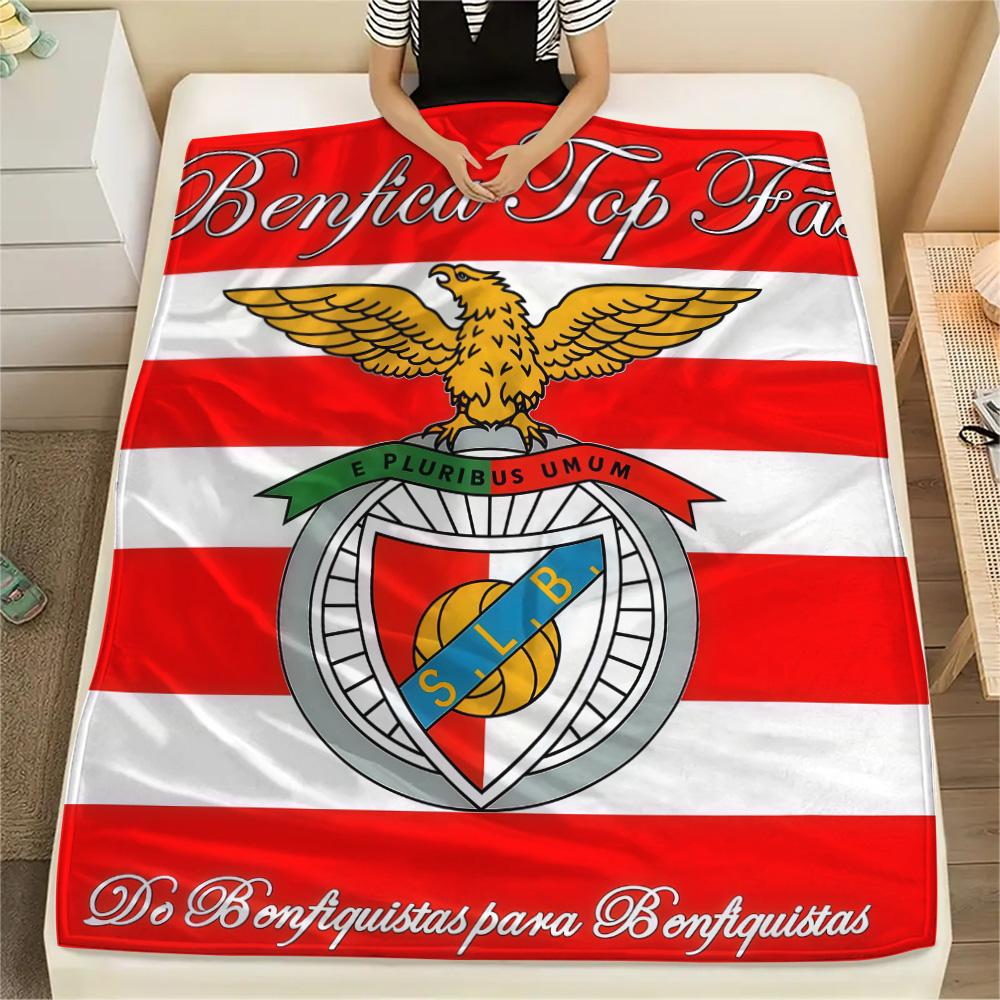 Benfica LOGO Flanelová deka, Vysoká kvalita, Pohodlná pro všechna roční období, Domácí dekorace, Teplo a pohodlí