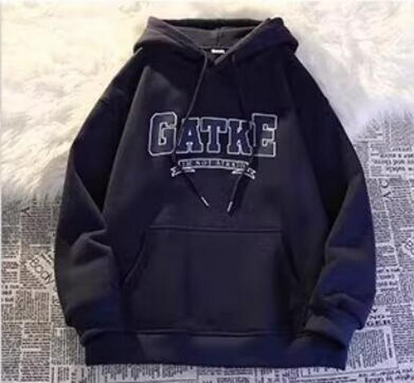 

Men s Trendy Hong Kong Style Hooded Sweatshirt - Autumn/Winter 2024 Velvet Thickened Loose Outerwear 5XL