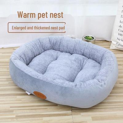Cozy Thickened Pet Nest: Large Dog & Cat Bed for Autumn/Winter - Ideal for Golden Retrievers and Teddy Dogs.