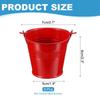 PATIKIL x Small Metal Buckets with Pack of 6 Mini Galvanized Buckets for Party Favors and Red 2.7" 2.3" Handles, Crafts, Decorations,