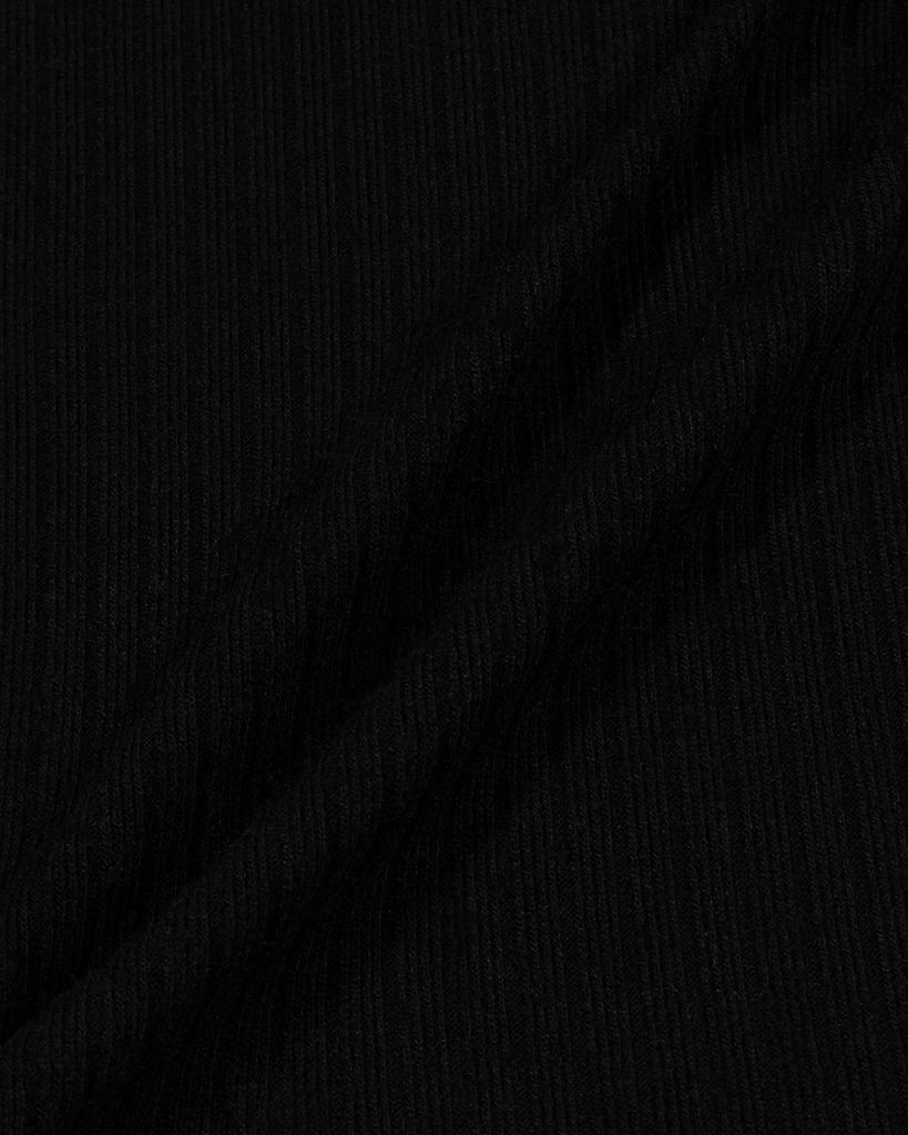 MOAA Henley Rib Knit Top (Black)