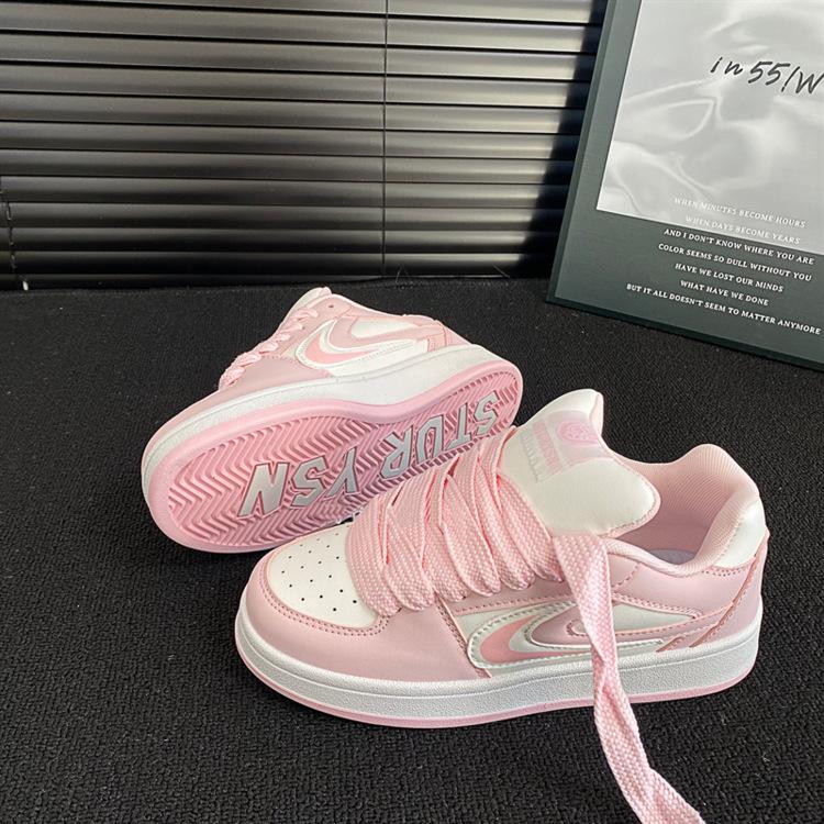 Scarpe da ginnastica rosa di nicchia ins alla moda primavera nuovo senso del design sportive e per il tempo libero scarpe a pane