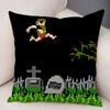 GGhosts N GGoblins Game Cushion Cover Natural Linen Organic Fabric DoubleSided Printing Breathable For Decor