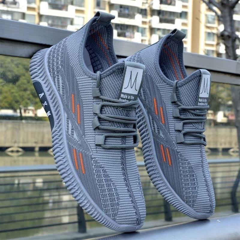 Neue Mesh Fly Weave Atmungsaktive Dämpfung Lässig Vielseitig Athleisure Herrenschuhe