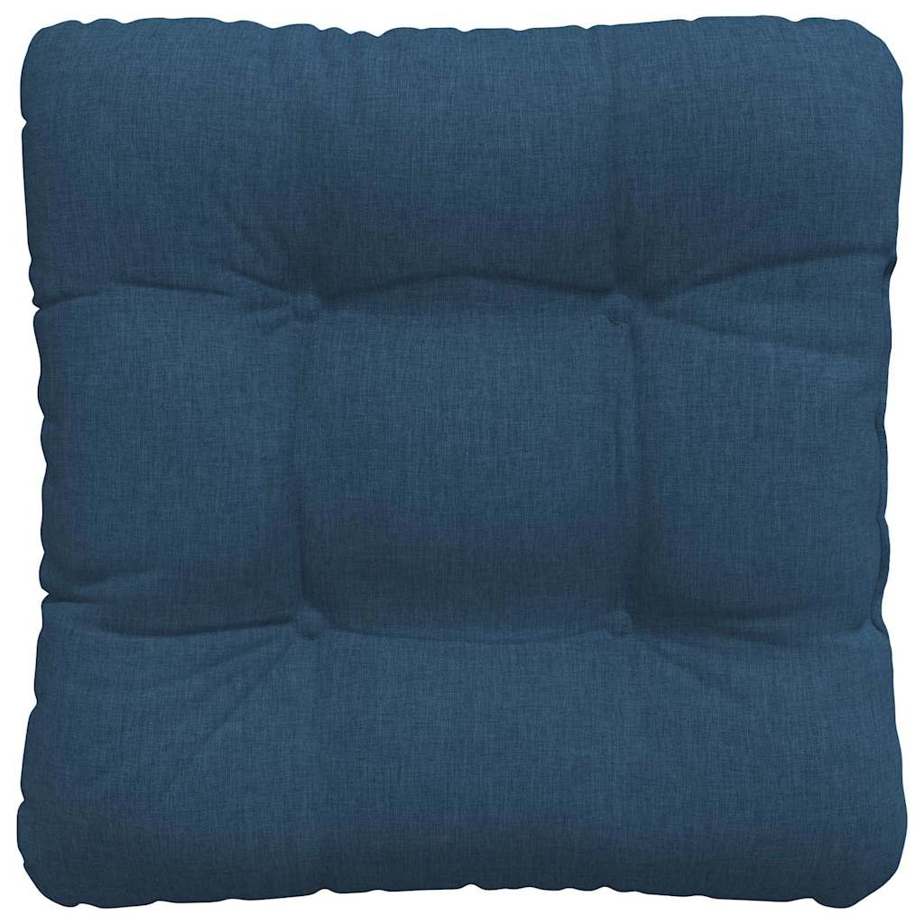 Seat Cushions 4 Pcs Blue 40 X 40 X 12 Cm Fabric