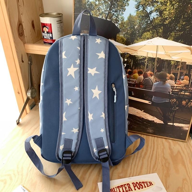 Summer Harajuku Style Backpack For College Students With Nylon And Geometric Prints For Daily Use