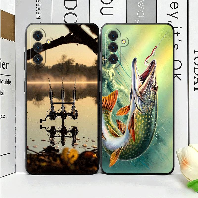 Carp Fish Fishing Rod Soft Phone Case for Samsung A17 A37 A57 A16 A26 A36 A56 A15 A25 A35 A55 A14 A24 A34 A54 A13 A23 A33 A53 A5