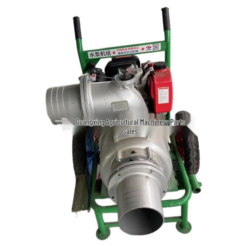 Compact 6-inch Self-Priming Diesel Sewage Pump, Cast Aluminum, 195 Power for Agricultural Use