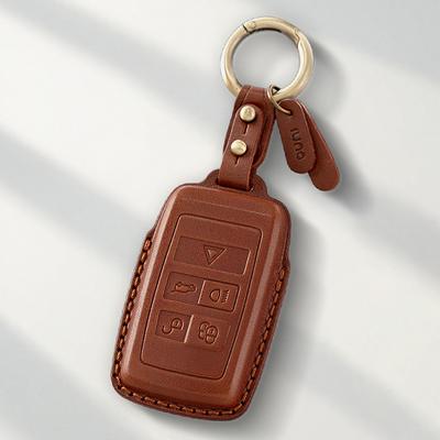 Genuine Leather Protector For Land Rover Range Rover Evoque Discovery Sport Vela 4 Key Case Cover Fob