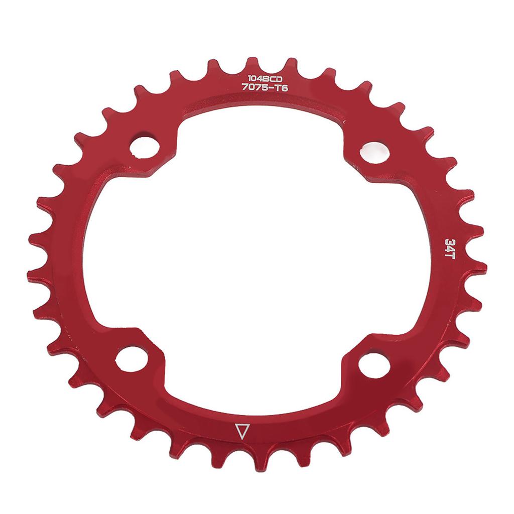 32Celsius34Celsius36Celsius38T BCD 104 Mountain Bike Steel Single Crank Chain   Repair Parts (Black 32T)