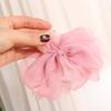 Sweet Bow Shark Clip Large Women Hair Grab Luxury Chiffon Hair Claw  Hair Accessory