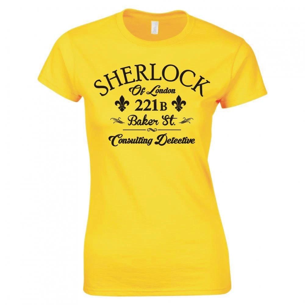 Sherlock Holmes 221b Baker St Consulting Detective Ladies Skinny Fit TShirt